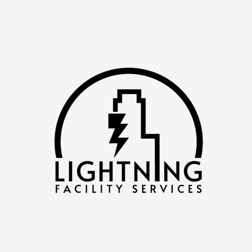 Cool logo using a lightning bolt for commercial maintenance/cleaning company. Design by HadiArts