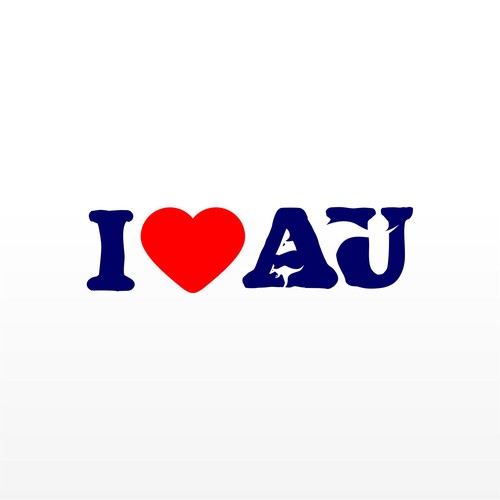 I Love Au Logo to appeal tourists and locals alike Design by AdiGun