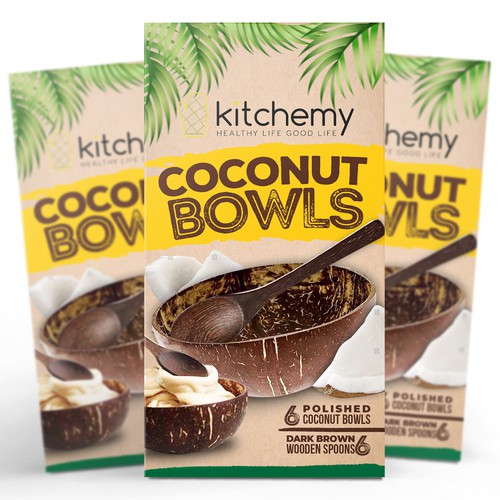 Coconut Bowls - Box Packaging Design Design by Aleina Co.