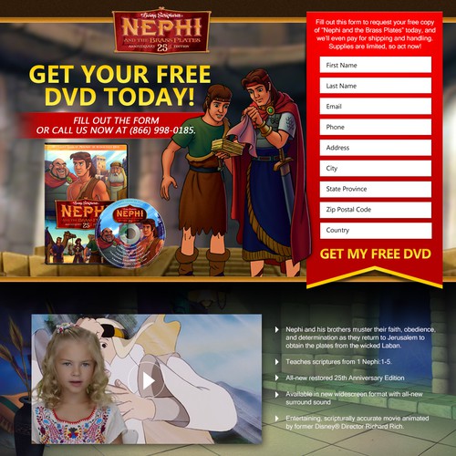 Landing page design contest entry by bearbrick