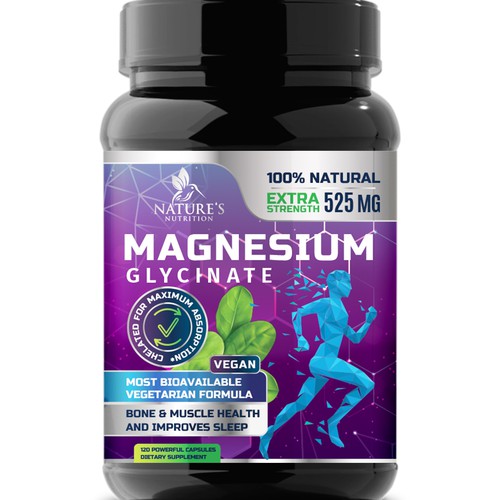 Natural Magnesium Glycinate Design needed for Nature's Nutrition Design by Wfemme