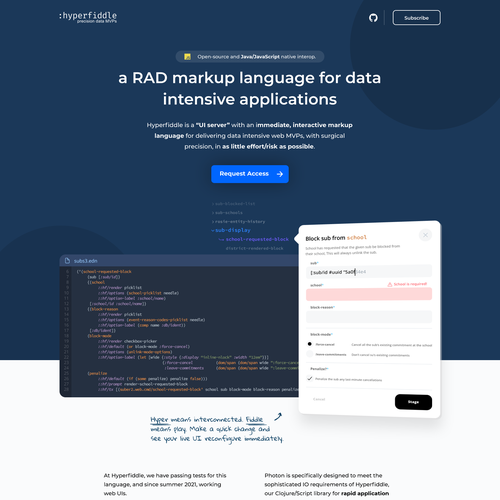 tech wizard low-code product homepage Design by Nash Radak