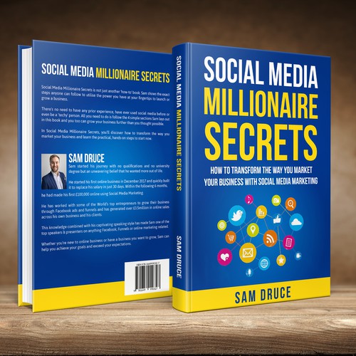 Design A Social Media Marketing Book Cover Being Sent to 500,000 in 10 days! Design by FalahStudio