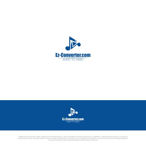 ez-converter logo: audio to video Design by Alam_H