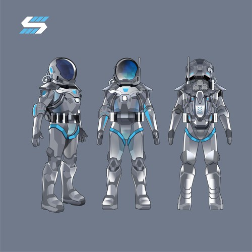 Statellite needs a futuristic low poly astronaut brand mascot! Ontwerp door harwi studio