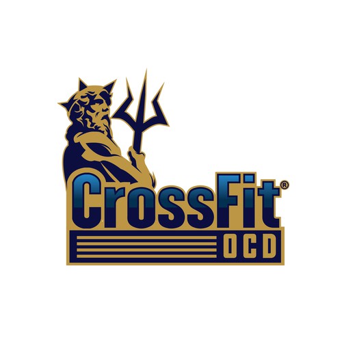 Logo pour une salle de CrossFit (France), thématique : trident, mer, odyssée, poseidon … Design by Daniel_Farits