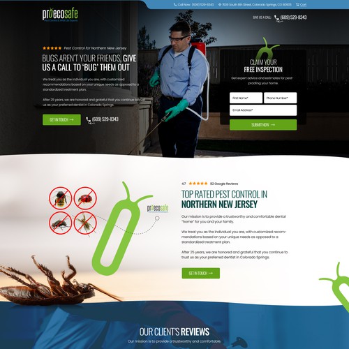 Designs | Professional Economic and Safe Pest Control (Landing page ...