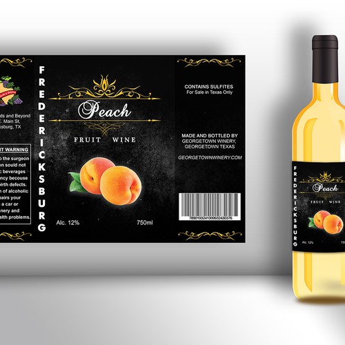 Peach Wine Label Product Label Contest 99designs