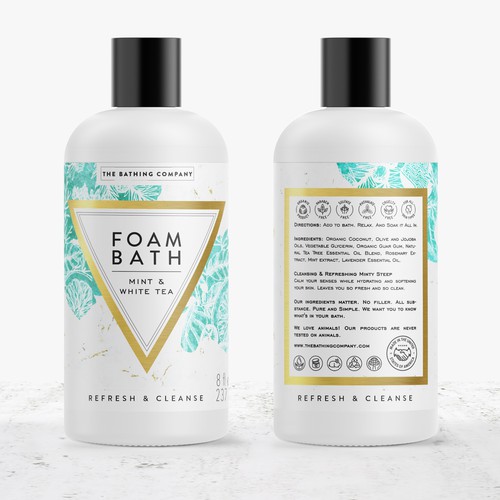 Foam Bath Bottle Labels Design by bcra