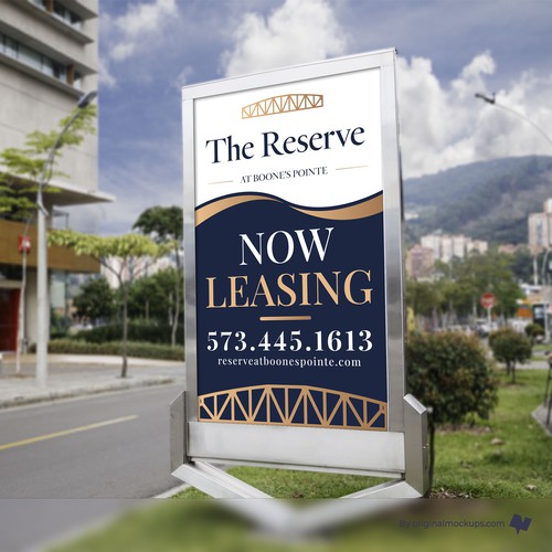 Designer needed: Eye Catching Now Leasing sign for New Apartment Development Design by icon89GraPhicDeSign