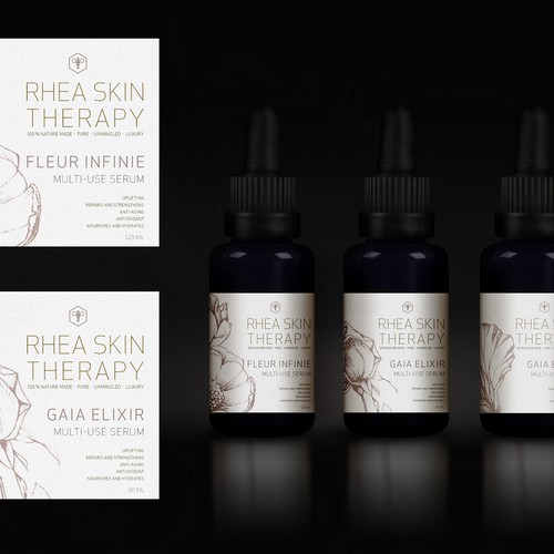 New Labels needed for high end skin care company. Design por RUDI STUDIO