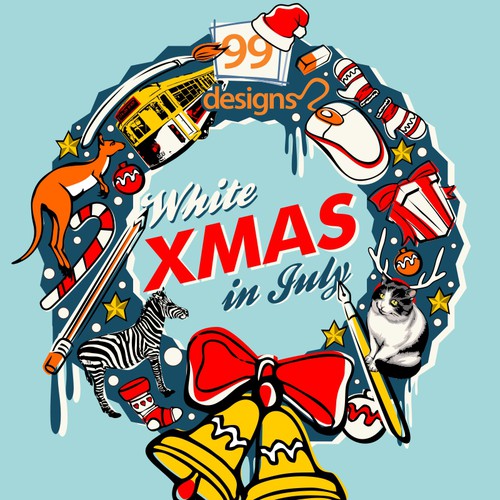 'Street art' style invitation for 99designs event! Design by -RZA-