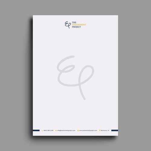 Clean, simple note design, The Endowment Project Design by Hasanssin