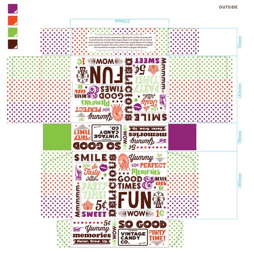 Design An Interesting Retail Vintage Candy Box / Subscription Candy Box!  (non gender or age specific, see details) Design by HollyMcA