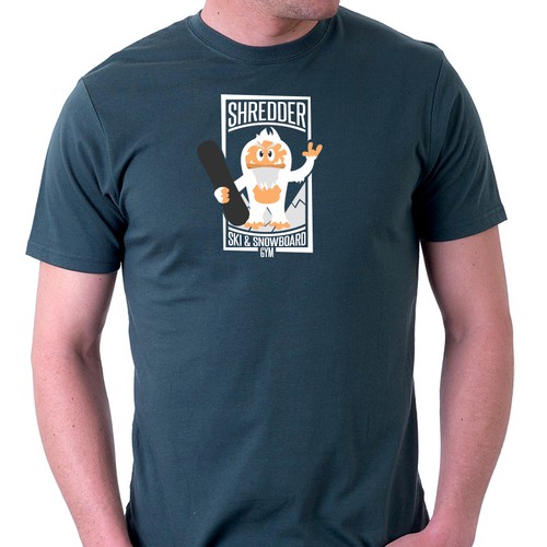 Create a quirky, artistic yeti shredding up the slopes Design by hank D