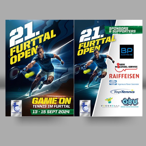 Aces & Action: Cool Flyer for a Tennis Tournament Design by Qinkqink