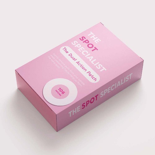 Pimple Patch PACKAGING to appeal to FEMALE BEAUTY user Design by 04kk graphics