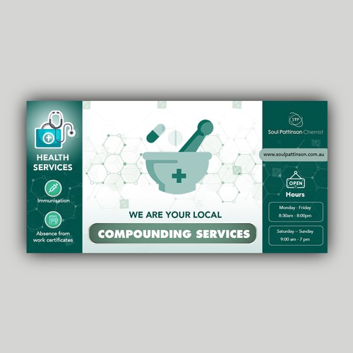Compounding Pharmacy Signage Design von allMarv