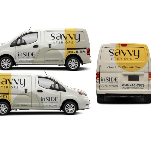 Design build furnish firm needs cool luxury sleek modern Van wrap-ontwerp door T i f a n y' s