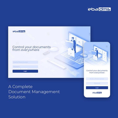 Design a login page for our document management system - EBA DMS Design by Design Nation™