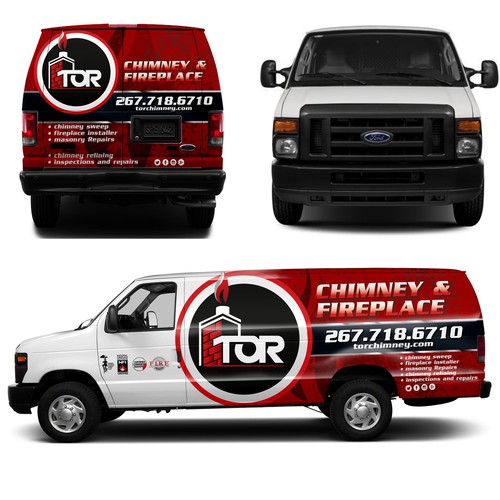 Design a vehicle lettering for a fireplace and chimney company | Car ...