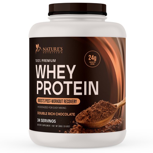 Diseño de Tasty Whey Protein Chocolate Design Needed for Nature's Nutrition de UnderTheSea™