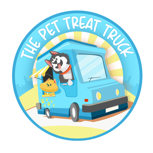 Design a cute/cartoon logo for our dog food truck! Design by m.savanovic