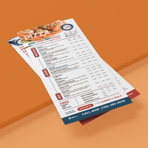 Pizza QSR Menu Redesign Design by Anna Shestakova