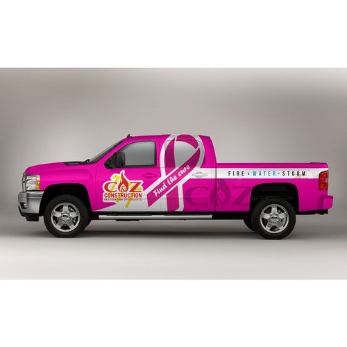 Breast Cancer Awarness Truck! Design by ArcDesignz