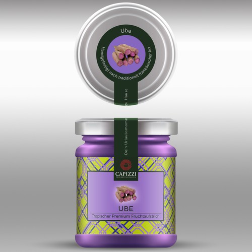 Label for exclusive fruit spreads made of tropical fruit Design by sarapaheylo