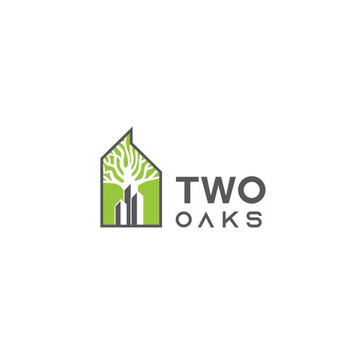 Construction, 3 business owners, use the work TWO oaks in our logo , very bold and intense  graphic Design by Color Dot