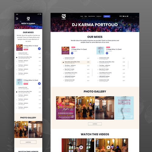 dj karma - playing good music since 2007 Design by ⚡️DesignBull⚡️