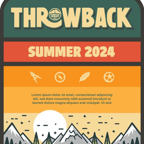 Vintage Summer Camp Flyer to excite Youth Design by Archell Designs