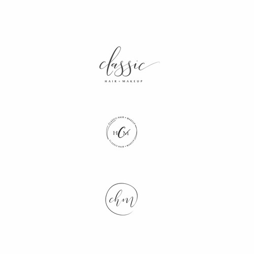 Upscale hair salon simple classic glamour logo Design by mikellyle