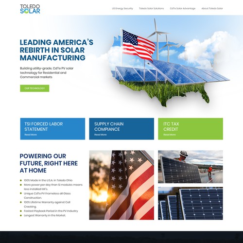 Website Redesign for Solar Panel Manufacturer and Tech Company Design by farhanubaid