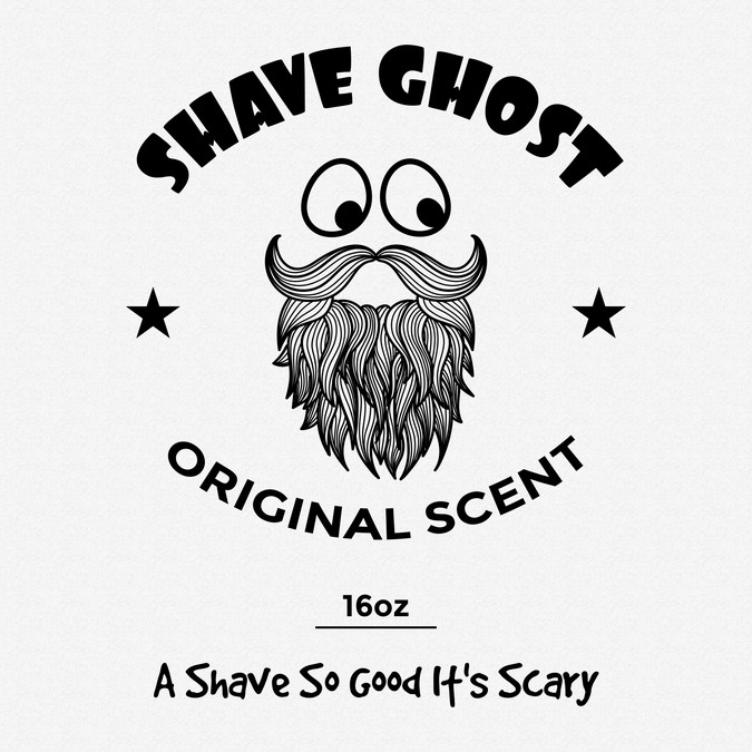 Simple Minimalist Label Design Shaving Oil Product label contest