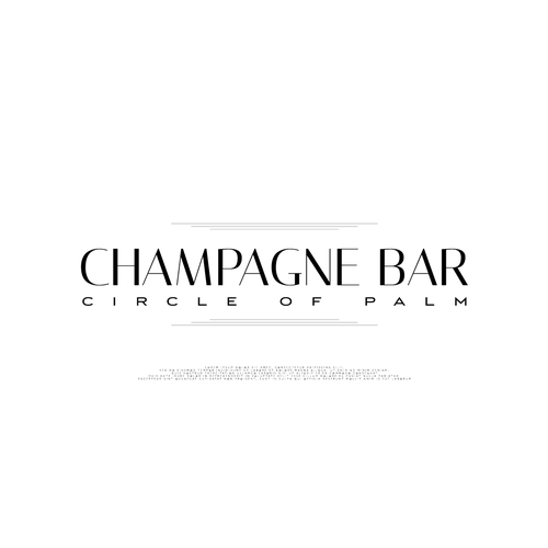 Luxury and modern Champagne Bar logo Design réalisé par POZIL