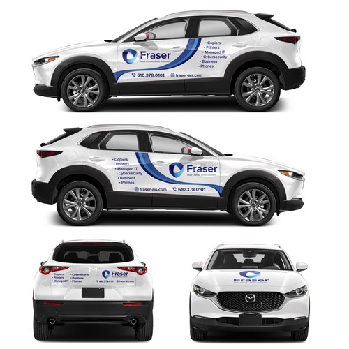 Impactful, high-tech but CLEAN car wrap design Design by Nadun Prabodana