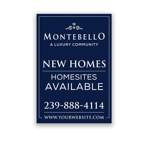 Upscale and Sophisticated New Homes for Sale - Signage Design by GraphicVersa