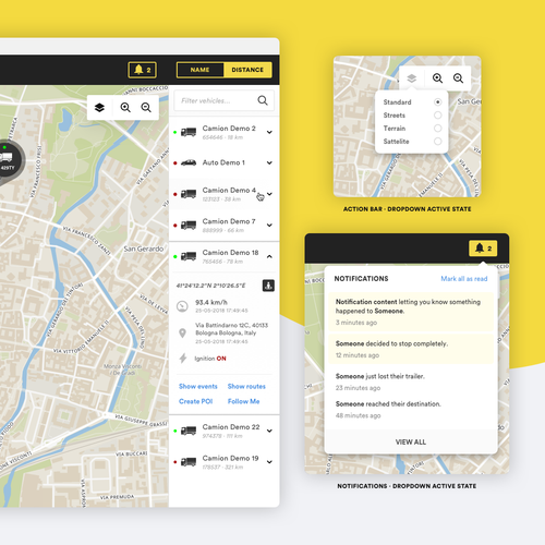Runic.io GPS tracking web application refactoring Design by AdelM_