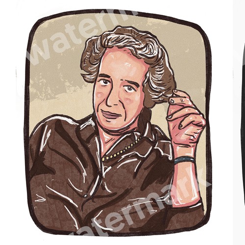 Hannah Arendt illustriert Ontwerp door yp_lim