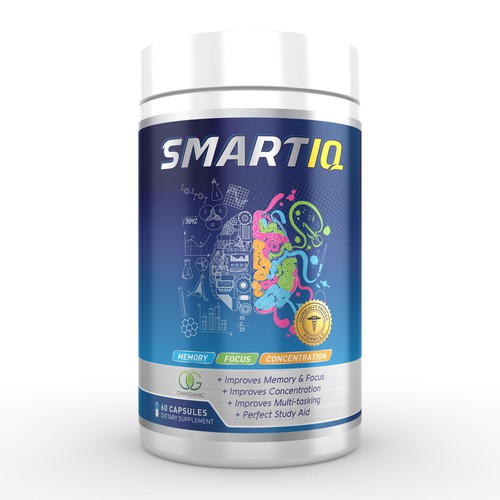 Brain Supplement Label Design Design by FreshApple@Michelle