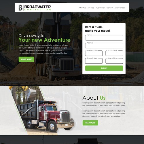 Trucking redesign of website Design by MercClass