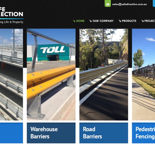Web banner for company that manufactures road and car park barriers Design by Intricate