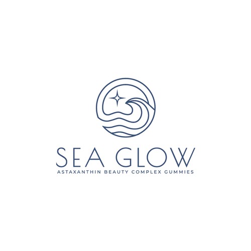 Lux Beauty Gummy Supplement made from Algae - "Sea Glow" Design by THE DESIGNSTER