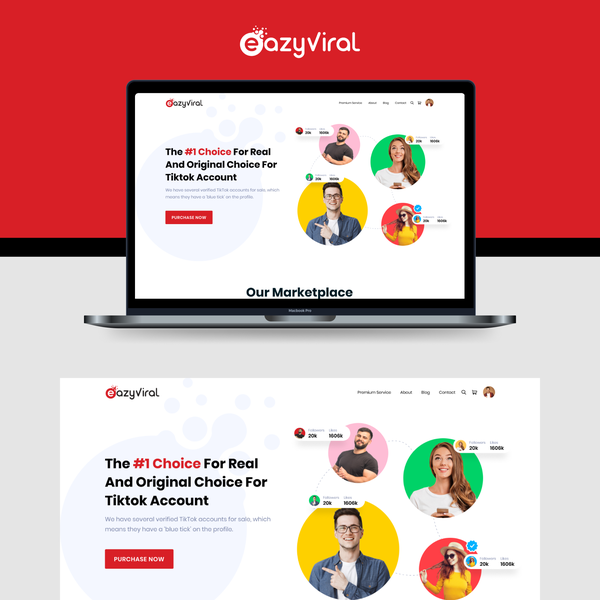 EasyViral Tiktok Service page Redesign