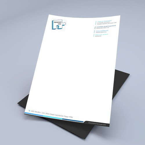 Striking New Modern Letterhead Needed for Law Firm Revival Design by Xclusive16