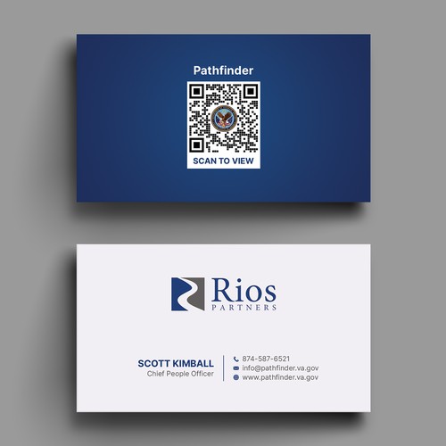 QR Code Handout Card for Veteran Care Innovation Design by Hasanssin