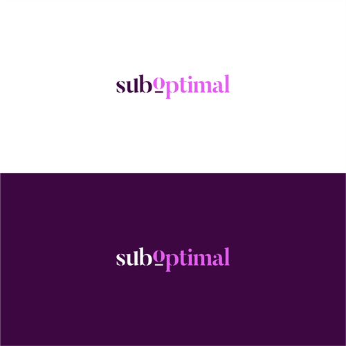 Logo design for a substack/newsletter: "suboptimal" Design by hoGETz