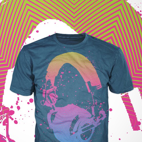 dj inspired t shirt design urban,edgy,music inspired, grunge デザイン by Zadok44